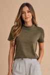 Blusa Aurora gola alta MILITAR